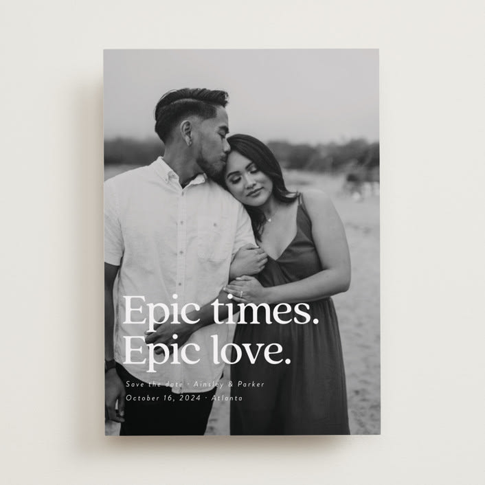 "Epic" - Save the Dates in Snow by Jackie Crawford - Front
