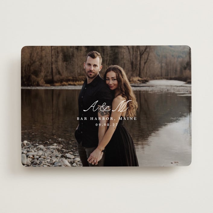 "Lettra" - Save the Dates in Pearl by Up Up Creative - Front