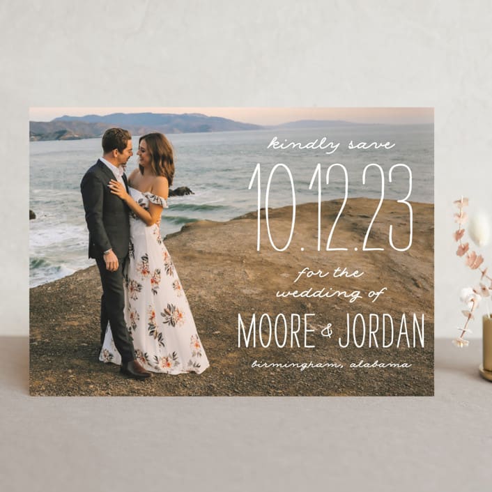 "Earthy" - Save the Dates in Pearl by Owl and Toad - Front