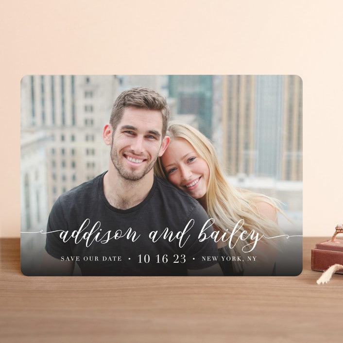 "Simply Us" - Save the Dates in Pearl by Lehan Veenker - Front