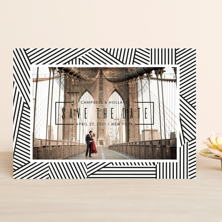 "Sloane" - Save the Dates in Jet by Society Paper Goods - Front
