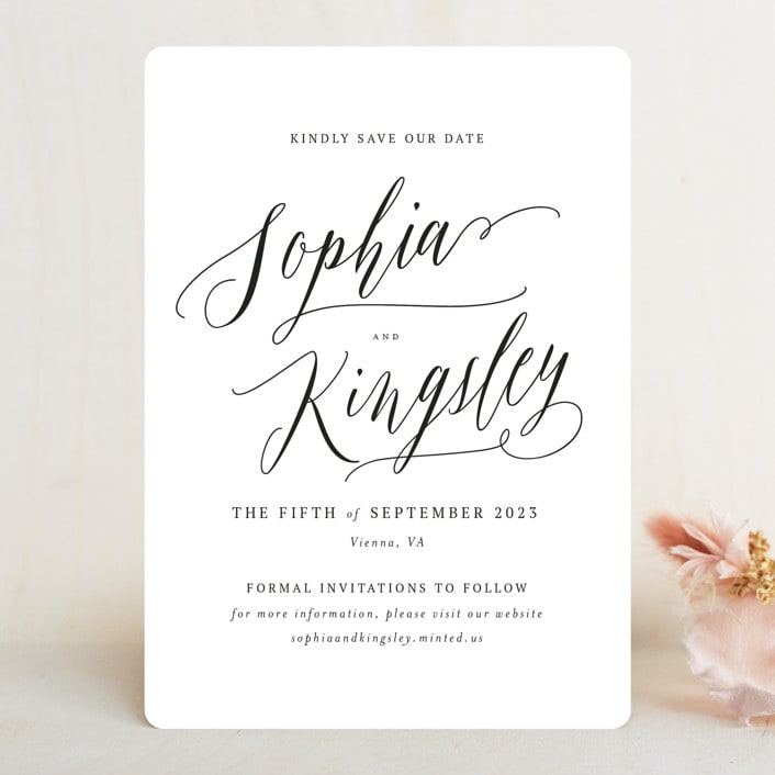 "Nothing Compares To You" - Save the Dates in Cream by Design Lotus - Front