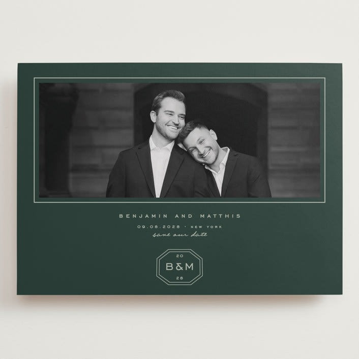 "Beignet" - Save the Dates in Garden by Blustery August - Front