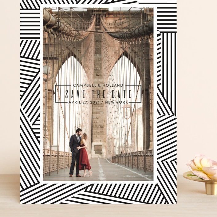 "Sloane" - Save the Dates in Jet by Society Paper Goods - Front