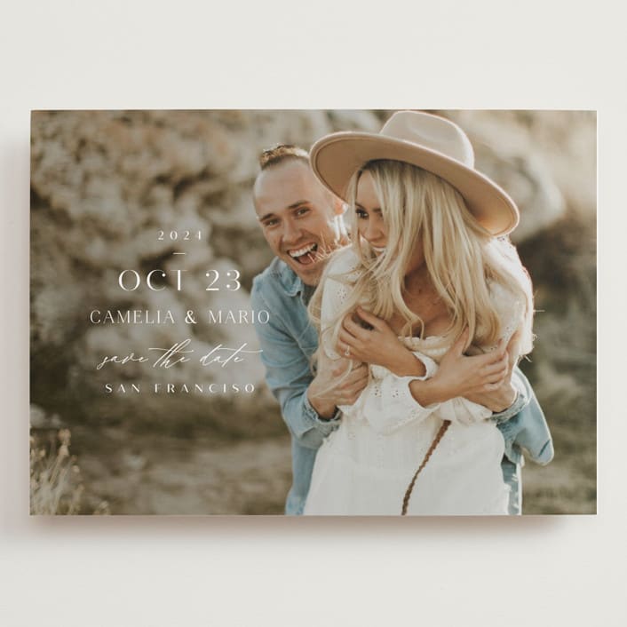 "Cameo" - Save the Dates in Pearl by Lori Wemple - Front