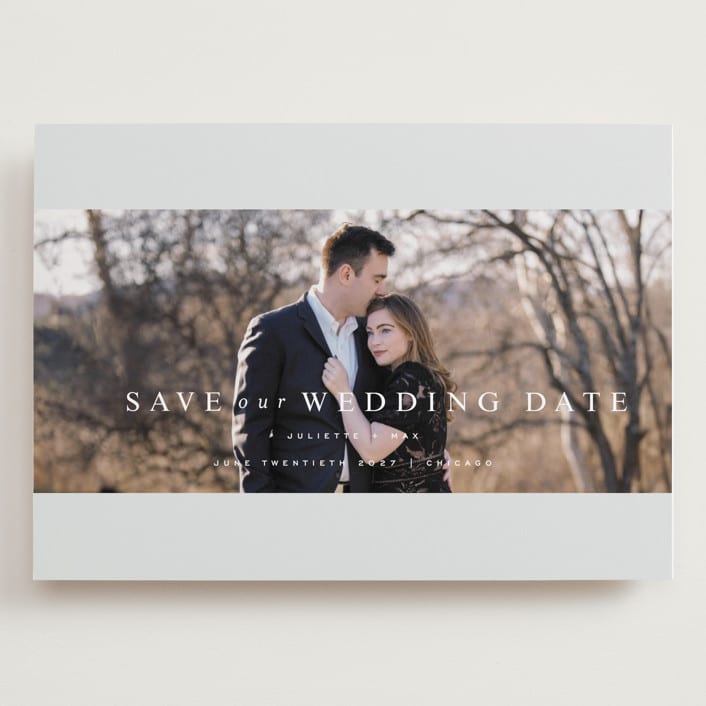 "French Love Story" - Save the Dates in Crystal by Design Lotus - Front
