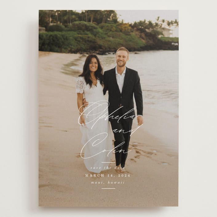 "Paradise Found" - Save the Dates in Cloud by Ashlee Townsend - Front