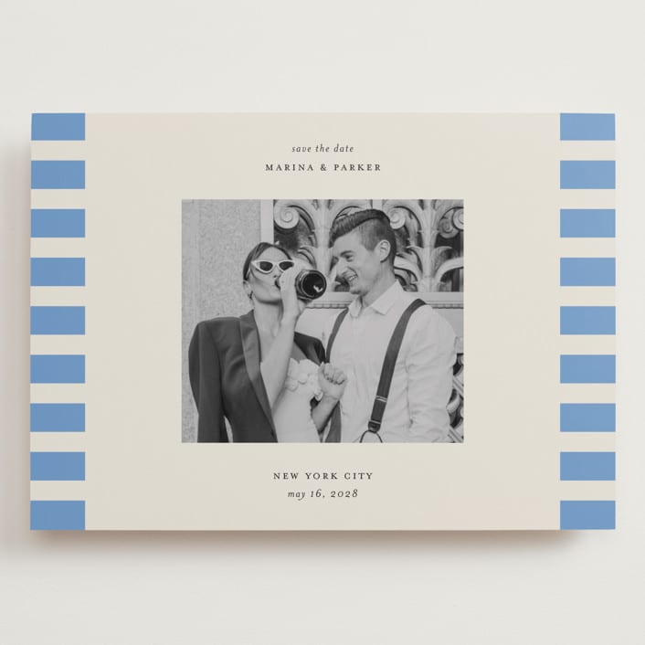 "Modern Border" - Save the Dates in Sky by Jackie Crawford - Front