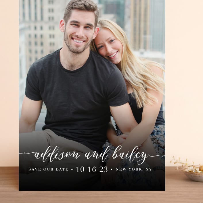 "Simply Us" - Save the Dates in Pearl by Lehan Veenker - Front