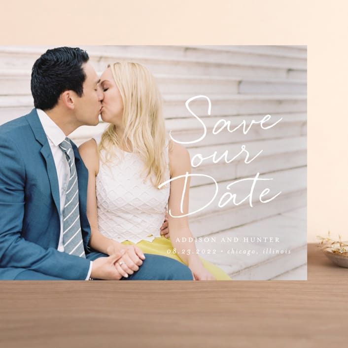 "Scripted Note" - Save the Dates in Snow by Lehan Veenker - Front