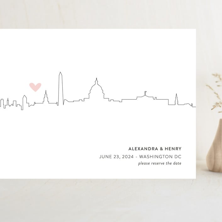 "Love in the City - Washington DC" - Save the Dates in Petal by Erin Deegan - Front