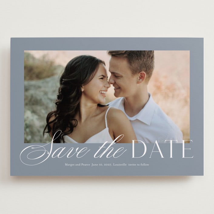 "Classic Manor" - Save the Dates in French Blue by Stacey Meacham - Front