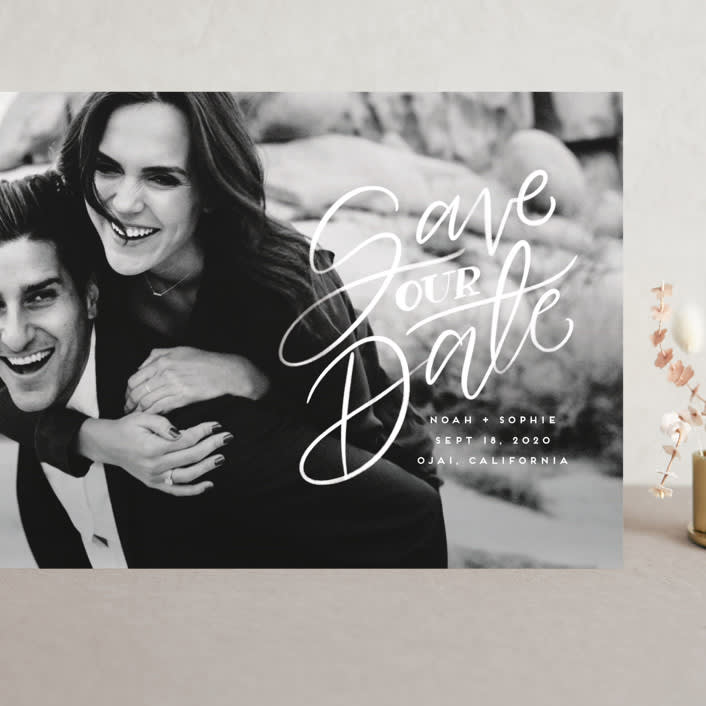 "Written with Love" - Save the Dates in Quartz by Leah Bisch - Front