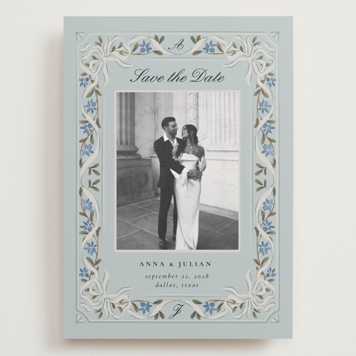 "Romantic Elegance" - Save the Dates in Sky by Ana de Sousa - Front