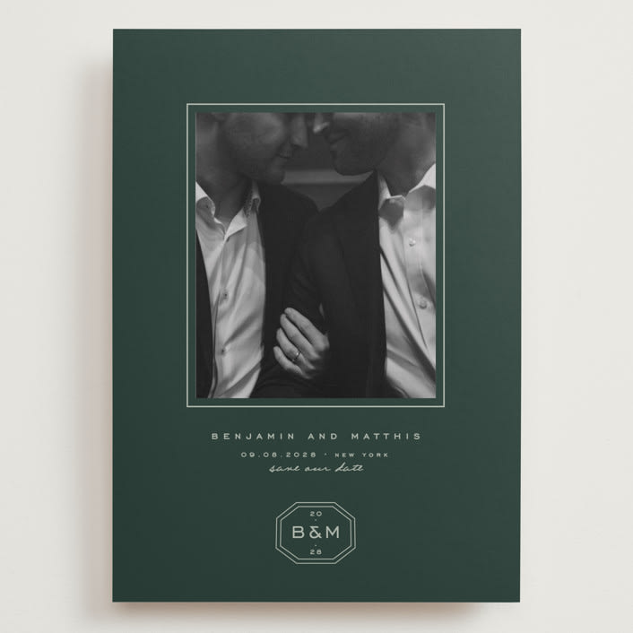 "Beignet" - Save the Dates in Garden by Blustery August - Front