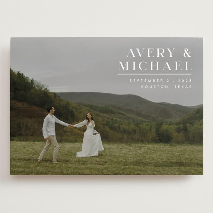 "Hold Tight" - Save the Dates in Ivory by Juneau Designs - Front