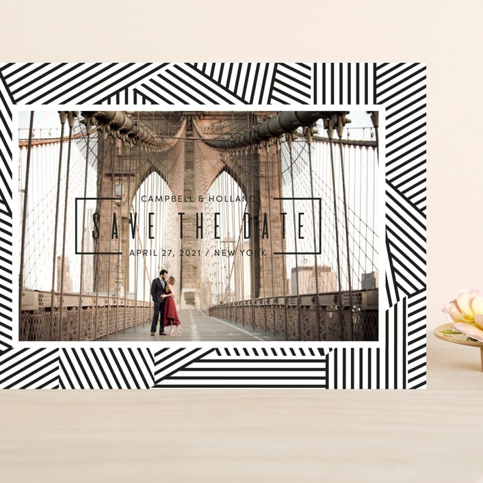 "Sloane" - Save the Dates in Jet by Society Paper Goods - Front