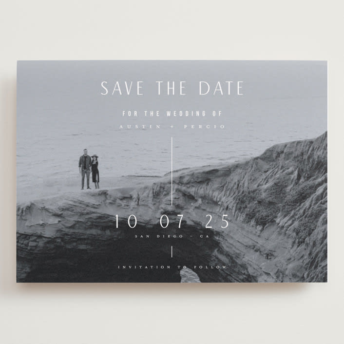"The Beginning" - Save the Dates in Pearl by Pati Cascino - Front