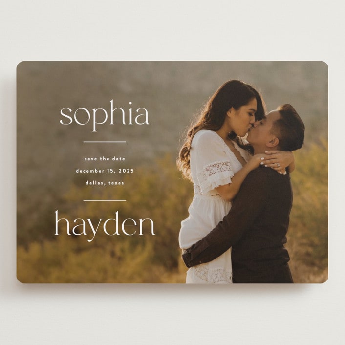 "Namesake" - Save the Dates in Pearl by Susan Asbill - Front