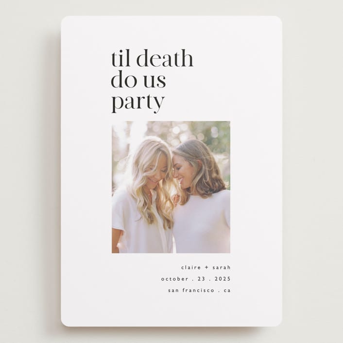 "Til death" - Save the Dates in Cloud by Hudson meet Rose - Front