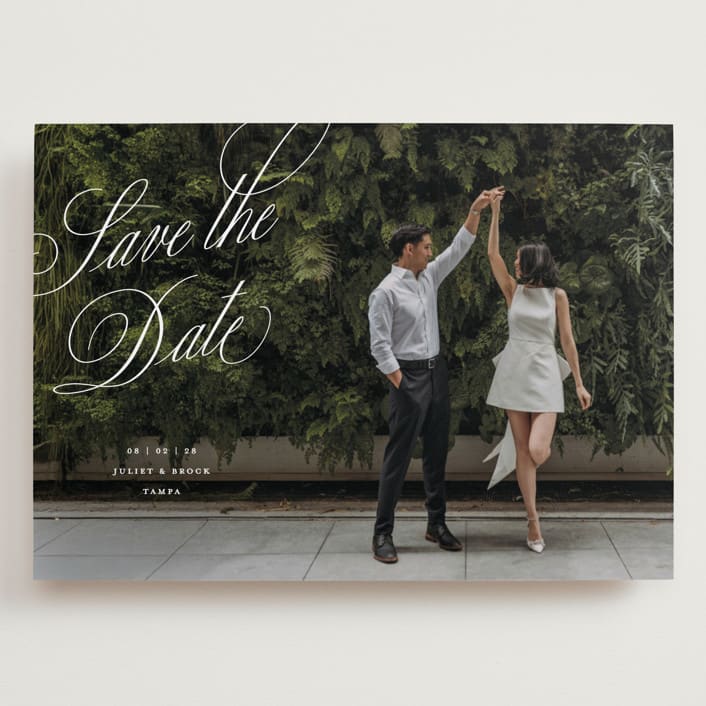 "Enamored" - Save the Dates in Pearl by Pixel and Hank - Front