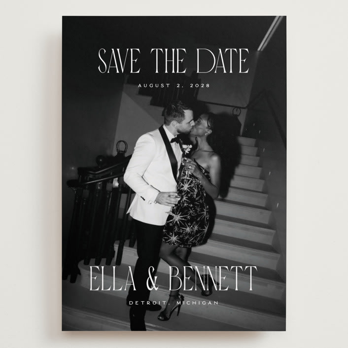 "Gaze" - Save the Dates in Snow by Pixel and Hank - Front