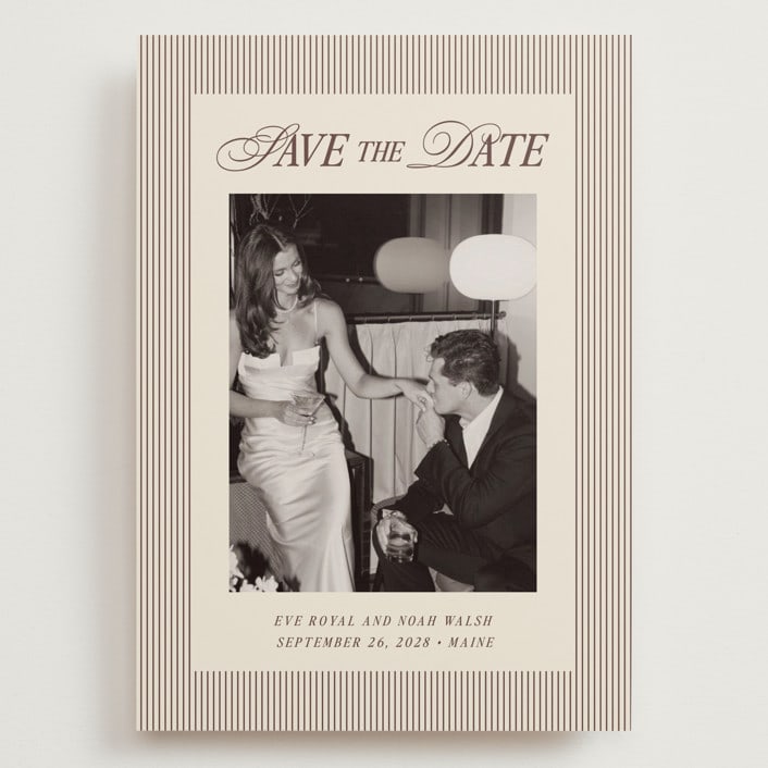 "Sienna" - Save the Dates in Maroon by Pati Cascino - Front