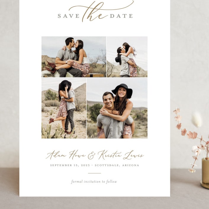 "Simply" - Save the Dates in Golden by Sarah Brown - Front