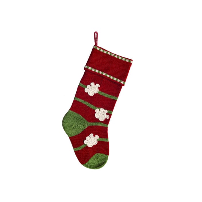 "Paw Print Stocking - Red" - Stockings in red by Melange Collection