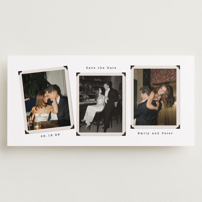 "Vintage Album" - Save the Dates in Snow by Tamara Hilje - Front