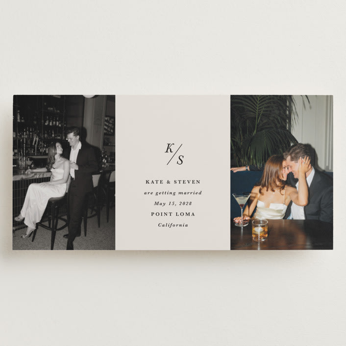 "Parker" - Save the Dates in Dove by Olivia Kanaley Inman - Front