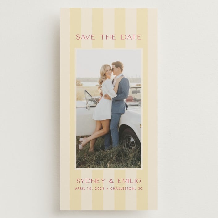 "palmetto" - Save the Dates in Lemon by Ellen Schlegelmilch - Front