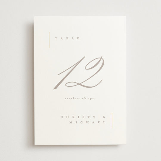 "Ampersand glam" - Table Numbers in Powder by Creo Study - Front
