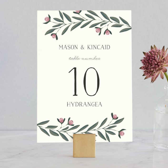 "Wreath of Laurels" - Table Numbers in Ivory by Chris Griffith - Front