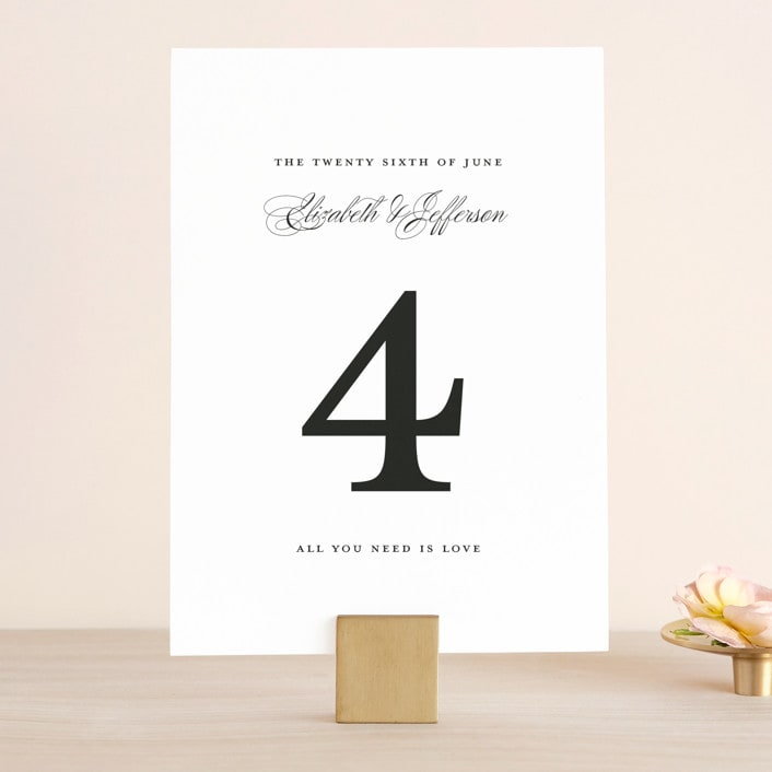 "Gracefully" - Table Numbers in Black Tie by Laura Hamm - Front