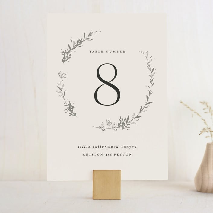 "Encircled Wreath" - Table Numbers in Fog by Robert and Stella - Front