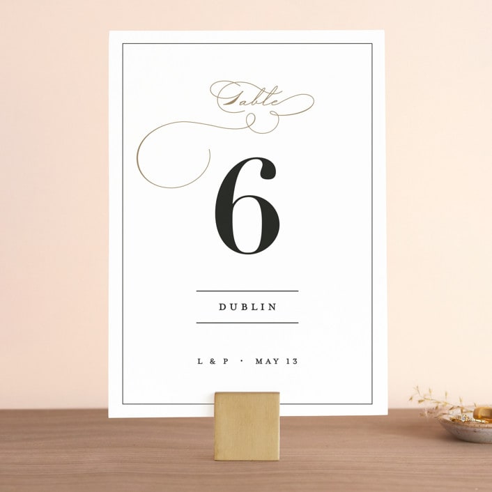 "Finale" - Table Numbers in Noir by Kimberly FitzSimons - Front