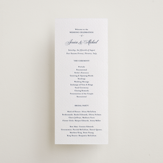 "Empire" - Letterpress Long Programs in Aegean by Jennifer Postorino - Front