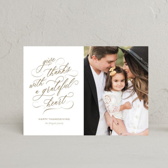 "Grateful Heart" - Thanksgiving Cards in Antique by Jennifer Postorino - Front