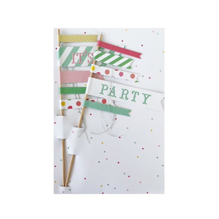 "It's a Party Cake Toppers - Set of 2" - Party Cake Toppers in multicolor by Jollity and Co