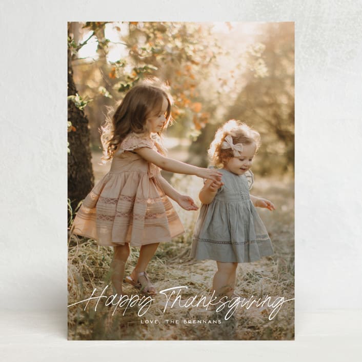 "Faubourg" - Thanksgiving Cards in Snow by Leia Matt - Front