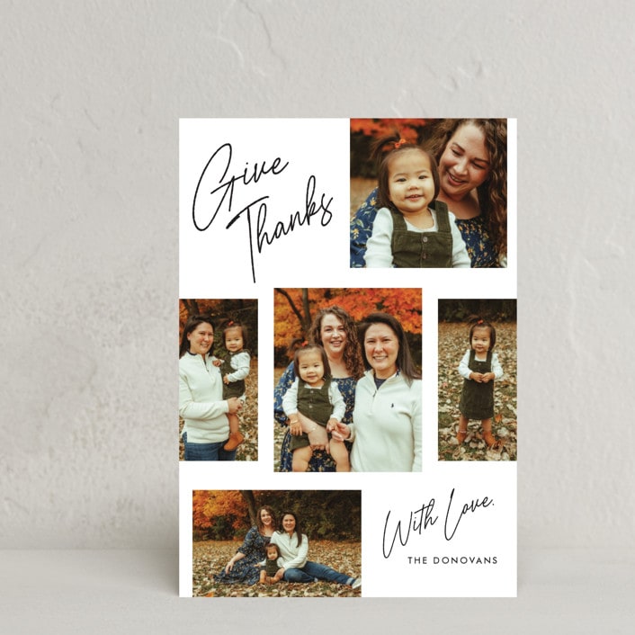 "Simply Scripted" - Thanksgiving Cards in Coal by Stacey Meacham - Front
