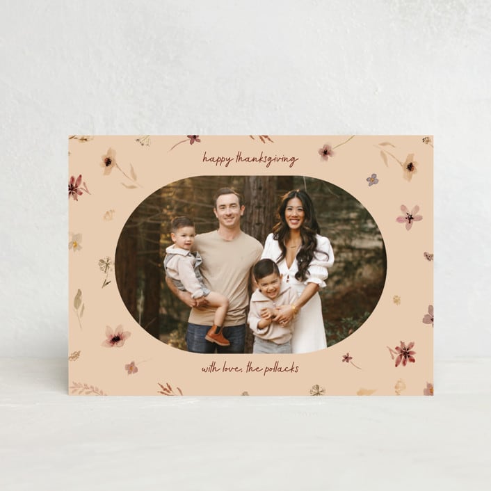 "Wildflower" - Thanksgiving Cards in Chai by Jenna Holcomb - Front