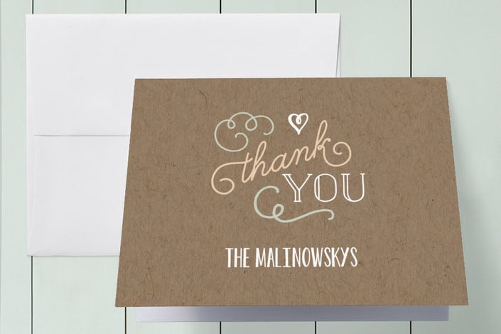 "Our Big Wedding" - Wedding Thank You Cards in Kraft by Lori Wemple - Front