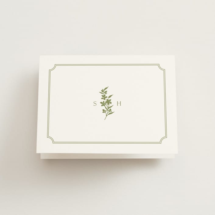 Simply Elegant Folded Wedding Thank You Cards by Yaling Hou Suzuki