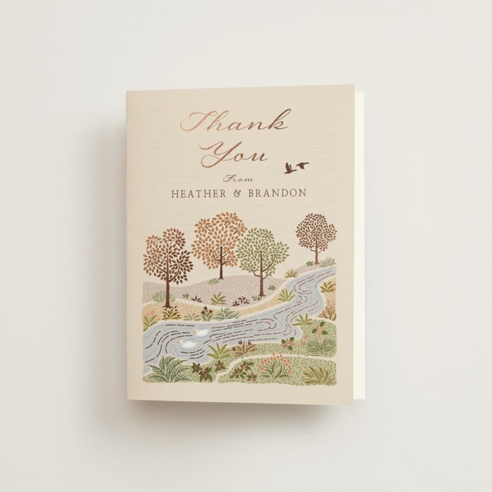 "Countryside" - Wedding Thank You Cards in Autumnal by Paper Sun Studio - Front