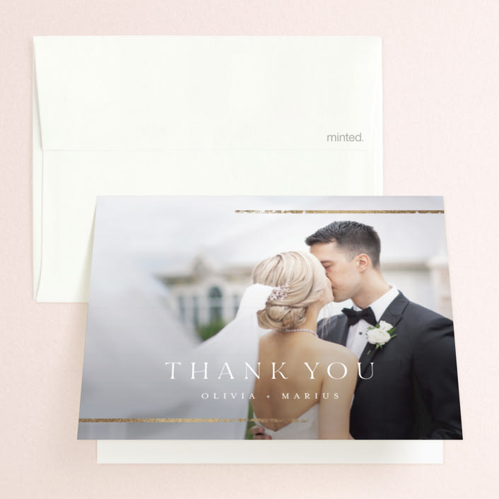 "Henley" - Wedding Thank You Cards in Quartz by Kristie Kern - Front