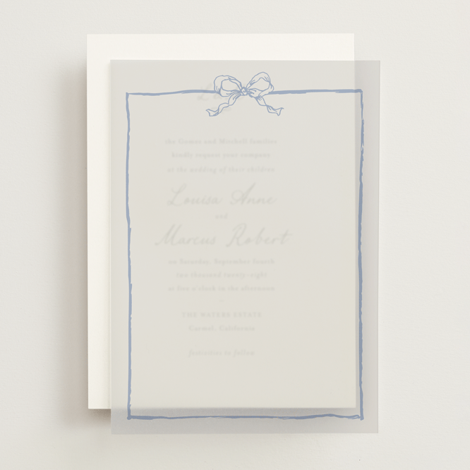 "ribbon bow drawing" - Vellum Overlays in Canopy by Cass Loh - Front