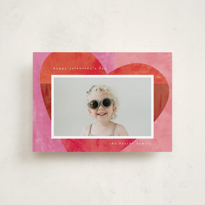 "Biggest Heart" - Valentine's Day Cards in Cherry by Pixel and Hank - Front
