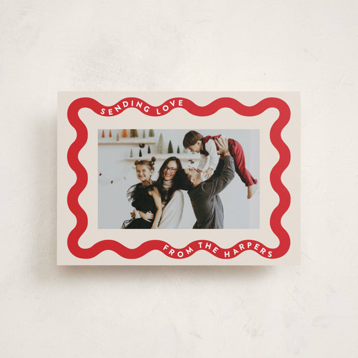"ricrac" - Valentine's Day Cards in Cardinal by Lori Wemple - Front